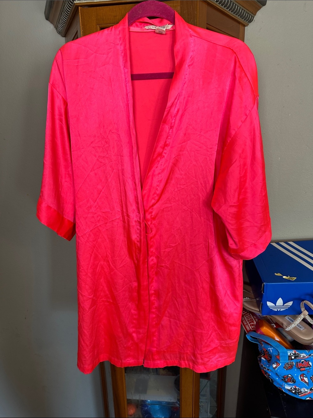 Victoria's Secret Hot Pink Satin Robe
